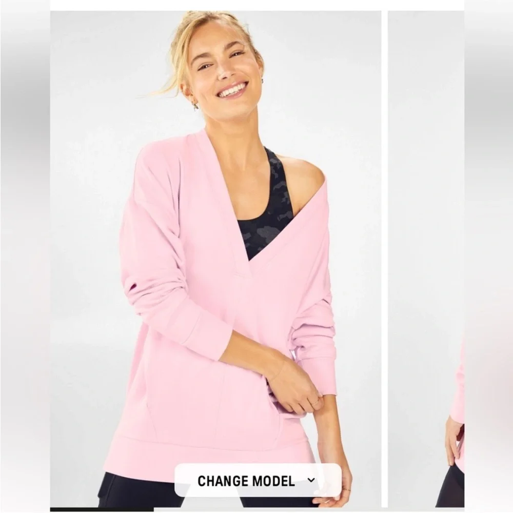 Fabletics Pink Sweatshirt - Picture 2 of 5